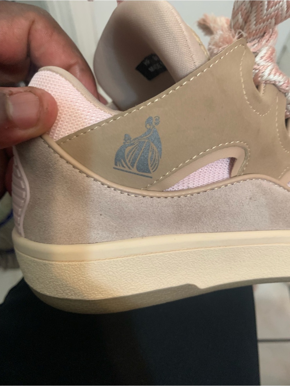 Lanvin Women's Blush Pink Leather Sneakers - Picture 9 of 9